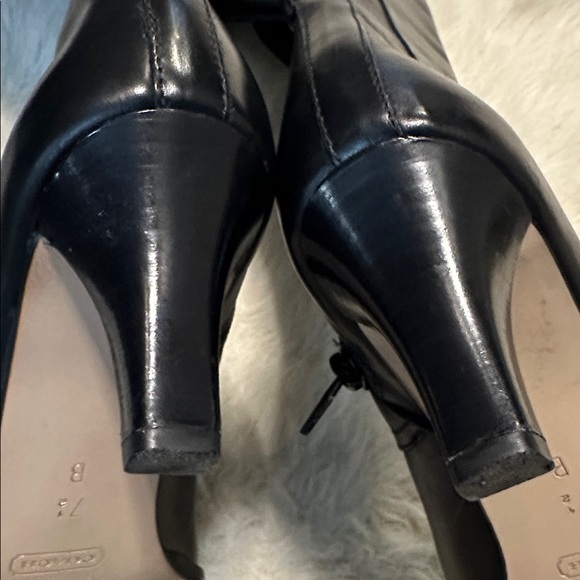 Coach Black Leather Heeled Boots - Picture 6 of 9